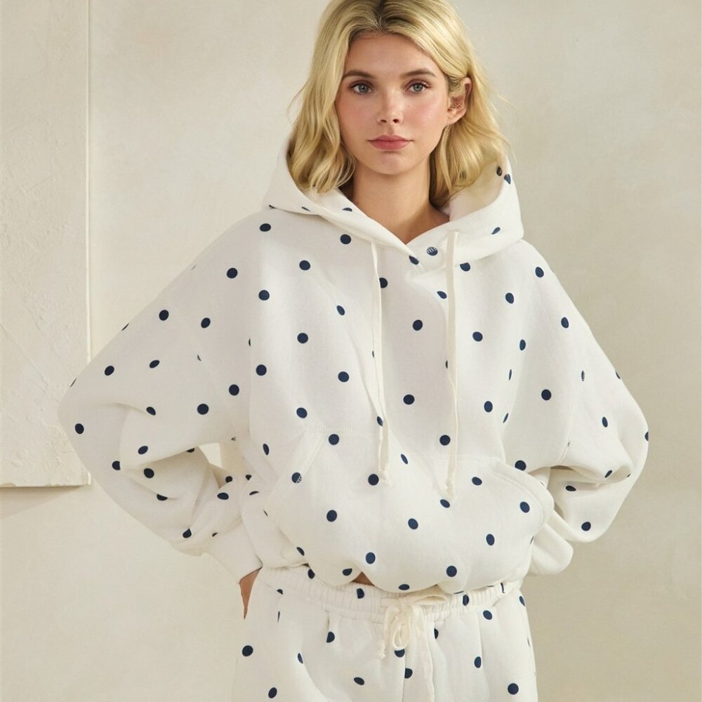 new VEVERET  hoodie sweatshirt POLKA DOT SML HOTTEST TREND stylish leisure wear
